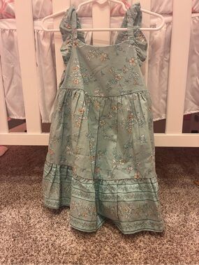 Mint Floral Ruffled Sundress